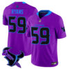 Men’s Houston Texans 2025 DJ Screw Vapor Limited Jersey – All Stitched Purple DeMeco Ryans Jersey