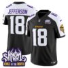 Minnesota Vikings King Of The North Patch Vapor Limited Jersey V2 – All Stitched – Black Alternate – Justin Jefferson Jersey