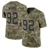 Mens Green Bay Packers 2024 Salute To Service Vapor Limited Jersey Reggie White Jersey Olive Camo
