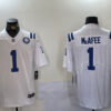 Men’s Indianapolis Colts #1 Pat Mcafee White Football Stitched Jersey