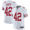 Nike San Francisco 49ers #42 Ronnie Lott White Men’s Stitched NFL Vapor Untouchable Limited Jersey