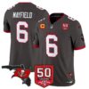 Tampa Bay Buccaneers ’76 Vapor Limited Jersey – All Stitched N1 – Pewter – Baker Mayfield Jersey
