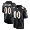 Baltimore Ravens Alternate Custom 00 Game Jersey – Black