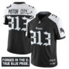 Detroit Lions ‘Gothic Motor City Edition’ Vapor Limited Jersey – All Stitched – Black Alternate – Motor City – 313 Jersey