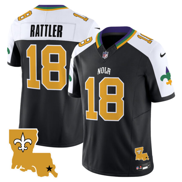 Men’s Saints 2025 New Orleans City Vapor Limited Jersey – All Stitched Alternate Spencer Rattler Jersey