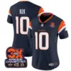 Womens Denver Broncos 3 Time Champions Patch Vapor Limited Jersey Bo Nix Jersey Navy