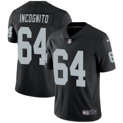 Men’s Las Vegas Raiders #64 Richie Incognito Limited Black Team Color Vapor Untouchable Jersey