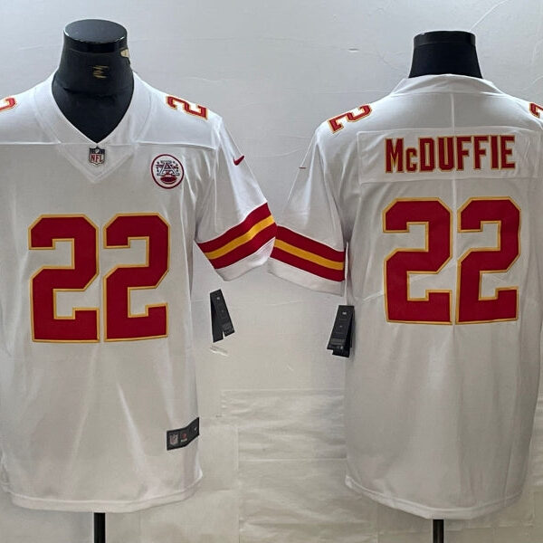 Kansas City Chiefs #22 Trent Mcduffie 1 Jersey