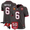 Tampa Bay Buccaneers ’76 Vapor Limited Jersey – All Stitched – Pewter – Baker Mayfield Jersey