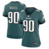 Jordan Davis 90 Philadelphia Eagles Women’s Team Game Jersey – Midnight Green