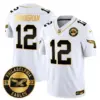 Mens Philadelphia Eagles 2024 Throwback Gold Vapor Limited Jersey Est 1933 Patch Randall Cunningham Jersey White Gold