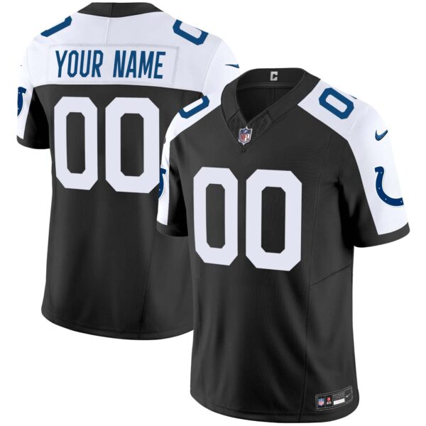 Colts Vapor Limited Custom Jersey – All Stitched – Men – Black Alternate