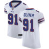 Bills #91 Ed Oliver White Men’s Stitched Football Vapor Untouchable Elite Jersey