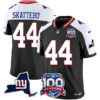 Men’s New York Giants 100th Season & State Patch Vapor Limited Jersey – All Stitched Black Alternate Cam Skattebo Jersey
