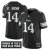 Detroit Lions ‘Gothic Motor City Edition’ Vapor Limited Jersey – All Stitched – Black – Amon-Ra St. Brown -14 Jersey
