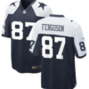 Men’s Dallas Cowboys #87 Jake Ferguson White Navy Vapor Limited Stitched Jersey