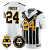 Men’s Pittsburgh Steelers Alternate 1933 Throwback Limited Jersey – All Stitched White Joey Porter – 24 Jersey