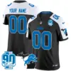 Men’s Detroit Lions 2024 Michigan 90Th Year Patch Vapor Custom Jersey Alternate
