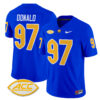 Men’s Pittsburgh Panthers 2024 Vapor Limited Jersey – All Stitched – Royal – Aaron Donald