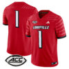 Men’s Louisville Cardinals 2024 Vapor Limited Jersey – All Stitched – Red – #1 Team