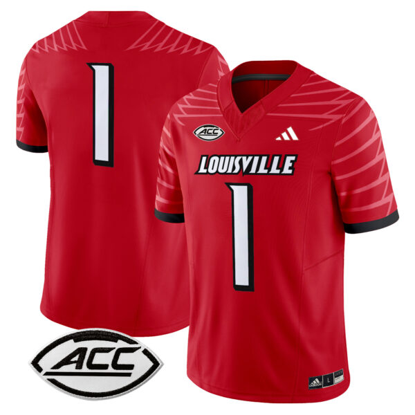 Men’s Louisville Cardinals 2024 Vapor Limited Jersey – All Stitched – Red – #1 Team