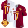 Men’s Washington Commanders 90th Anniversary Patch Vapor Limited Jersey – All Stitched – Half – Terry McLaurin