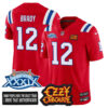 New England Patriots Ozzy Osbourne Jersey – Memories Super Bowl XXXIX – All Stitched – Red – Tom Brady – 12 Jersey