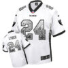 Nike Oakland Raiders #24 Marshawn Lynch White Men’s Stitched NFL Elite Drift Fashion Jersey
