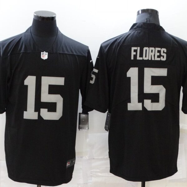 Men’s Las Vegas Raiders #15 Tom Flores Black 2021 Vapor Untouchable Stitched NFL Nike Limited Jersey
