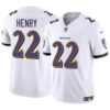 Baltimore Ravens #22 Derrick Henry White 2023 FUSE Stitched Game Jersey