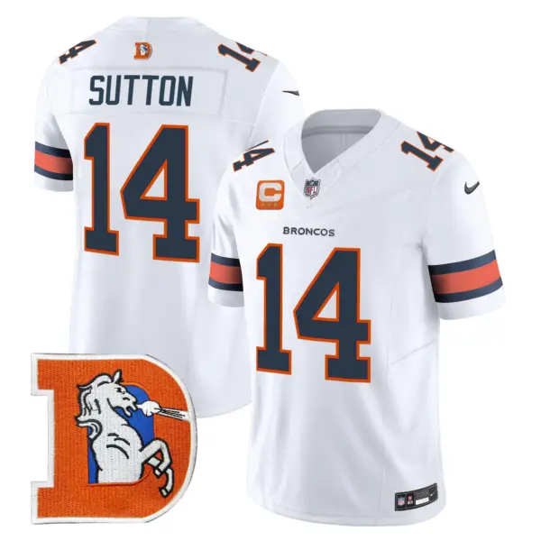 Mens Denver Broncos Throwback Vapor Limited Jersey V2 Courtland Sutton Jersey White