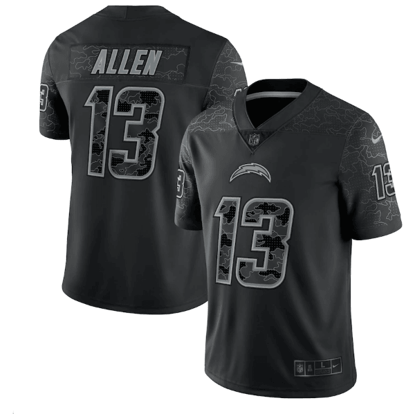 Los Angeles Chargers #13 Keenan Allen Black Reflective Limited Stitched Jersey Jersey