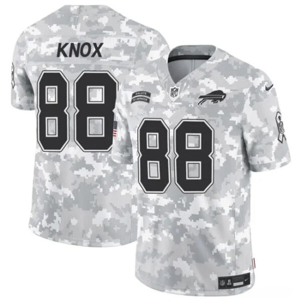 Buffalo Bills #88 Dawson Knox 2024 FUSE Arctic Camo Salute To Service Limited Football Stitched Jersey