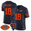 Chicago Bears Honor Virginia Halas McCaskey Jersey – All Stitched – Throwback – Caleb Williams – 18 Jersey