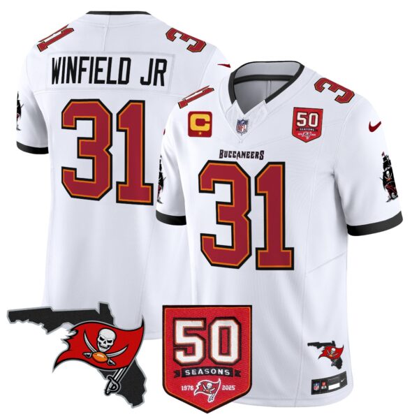 Tampa Bay Buccaneers ’76 Vapor Limited Jersey – All Stitched N1 – White – Antoine Winfield Jr. Jersey