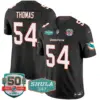 Mens Miami Dolphins Shula 347 Patch Vapor Limited Jersey V2 Zach Thomas Jersey Black