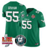 Philadelphia Eagles Super Bowl LIX Champions Jersey – All Stitched – Kelly Green – Brandon Graham – 55 Jersey