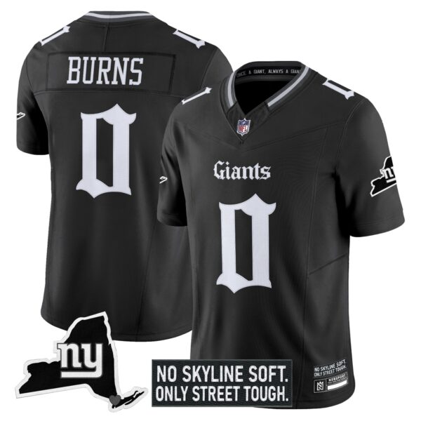 New York Giants ‘Gothic Gotham Edition’ Vapor Limited Jersey – All Stitched – Black – Brian Burns Jersey
