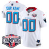 Houston Texans 2024 AFC South Division Champions Patch Vapor Limited Custom Jersey – All Stitched – White Jersey