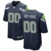 Seattle Seahawks Nike Custom Game Jersey College Navy