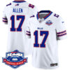Buffalo Bills 2025 Jersey All Stitched – Farewell to Highmark Stadium – White – Josh Allen Jersey