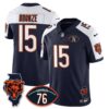 Chicago Bears Honor Steve McMichael Jersey – All Stitched – Alternate – Rome Odunze – 15 Jersey