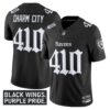 Baltimore Ravens ‘Gothic Nevermore Edition’ Vapor Limited Jersey – All Stitched – Black – Charm City 410 Jersey