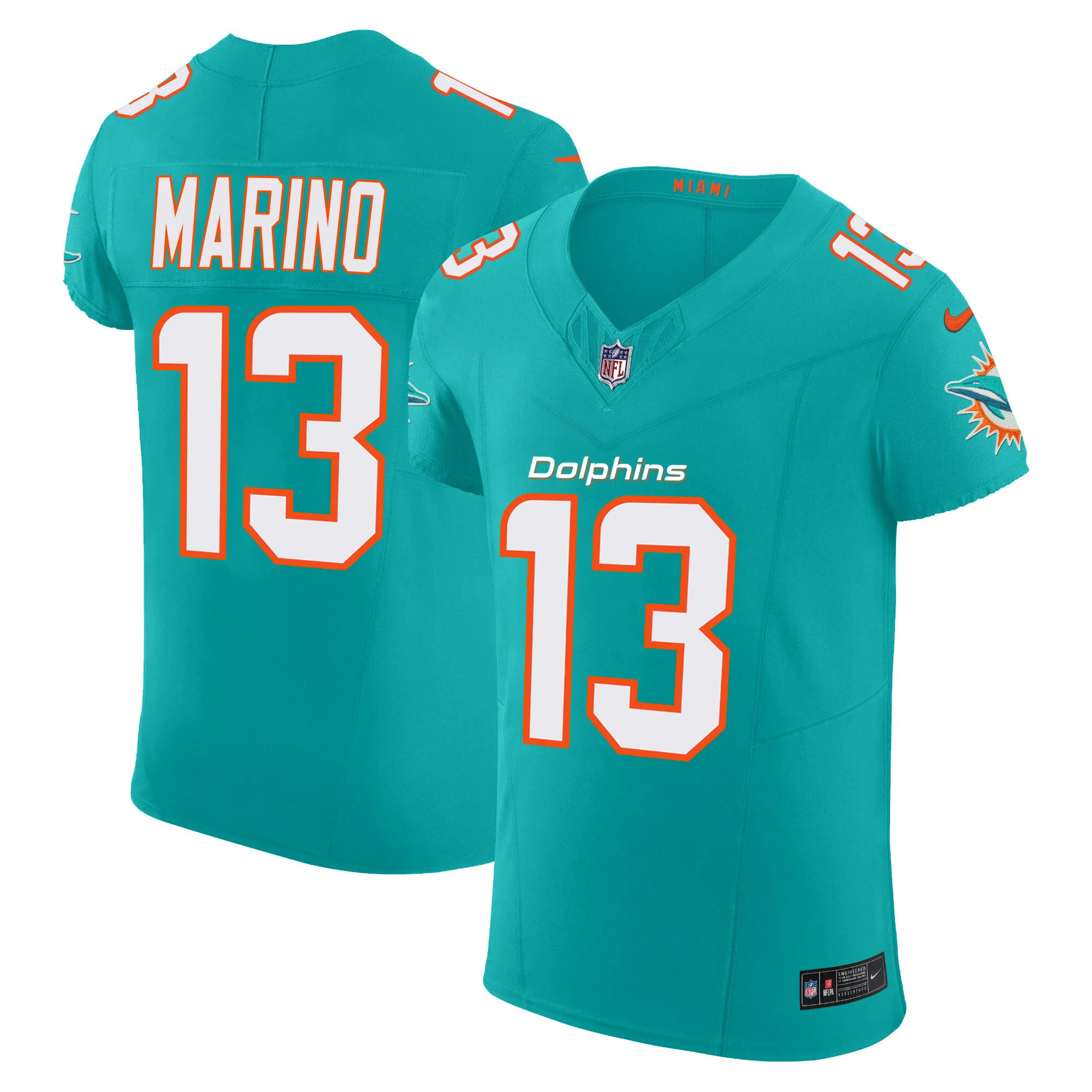 Mens Miami Dolphins Vapor Elite Jersey Dan Marino Jersey Aqua