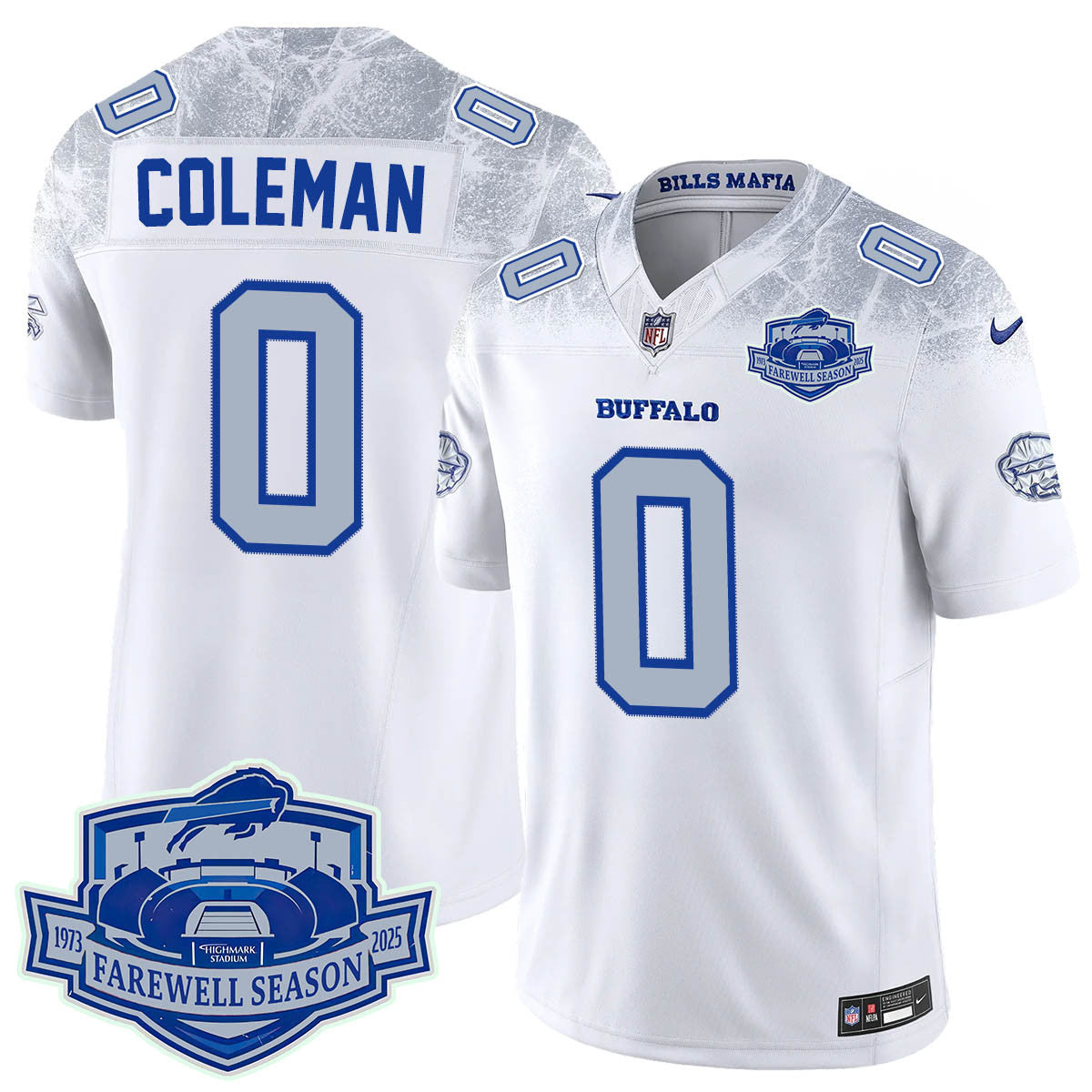 Buffalo Bills 2025 Jersey All Stitched – Farewell to Highmark Stadium – Rivalry – Keon Coleman Jersey