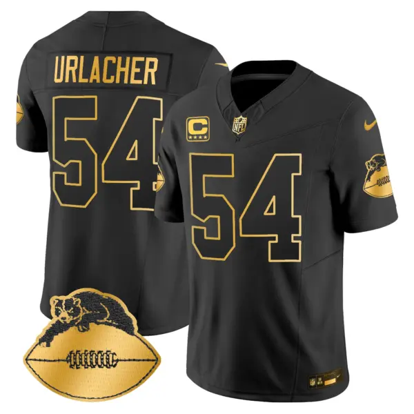 Mens Chicago Bears Throwback Gold Vapor Limited Jersey Brian Urlacher Jersey Black Gold