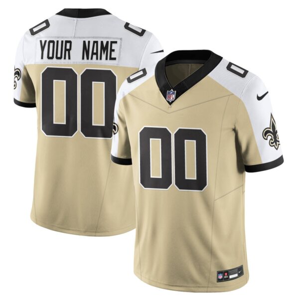 New Orleans Saints Golds Alternate Vapor Limited Custom Jersey – All Stitched – Gold Alternate Jersey