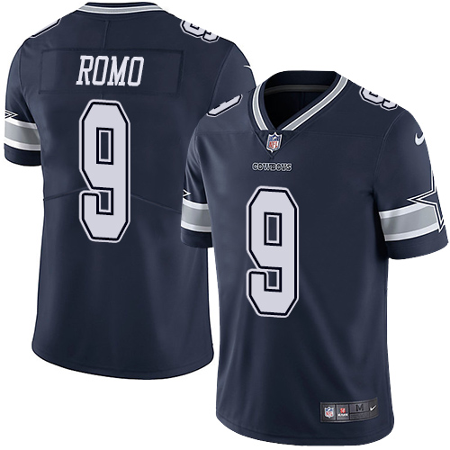Nike Dallas Cowboys #9 Tony Romo Navy Blue Team Color Men’s Stitched NFL Vapor Untouchable Limited Jersey