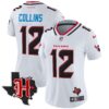 Women’s Houston Texans 2024 Texas Patch Vapor Limited Jersey V5 – All Stitched – White – Nico Collins Jersey