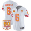 Women’s Tampa Bay Buccaneers Throwback 50th Season Patch Vapor Limited Jersey – All Stitched White Baker Mayfield Jersey